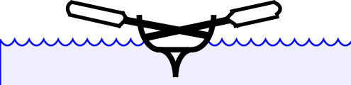 Diagram of ship with oars drawn in